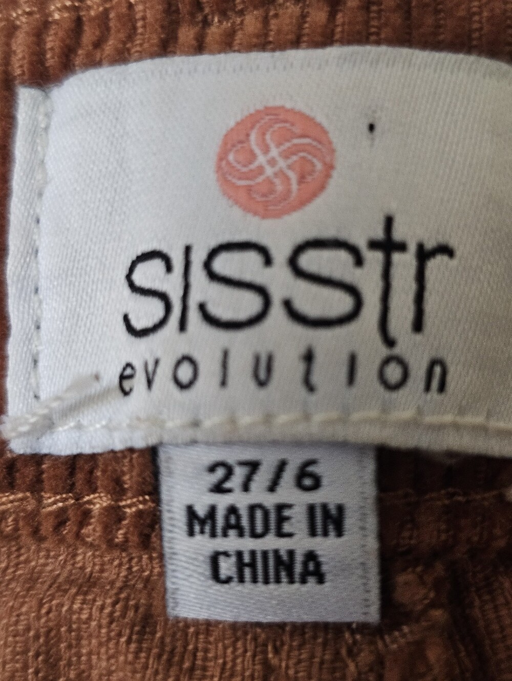 Sisstrevolution Rust Corduroy Wide Leg Pants Size 27/6 - Picture 6 of 16